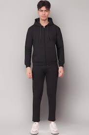 BLACK ZIPPER HOODIE FOR MAN !