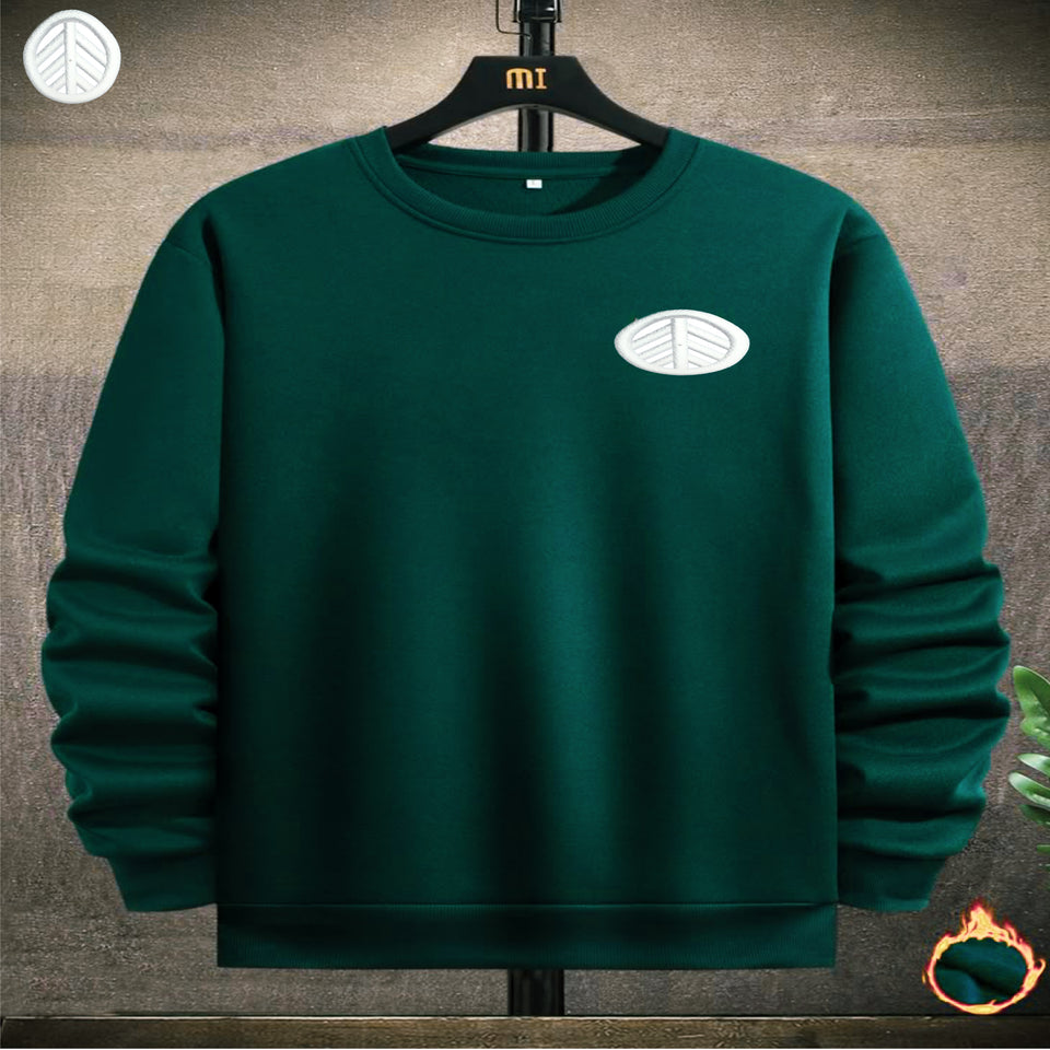 UNISEX SOLID OLIVE GREEN SWEATSHIRT