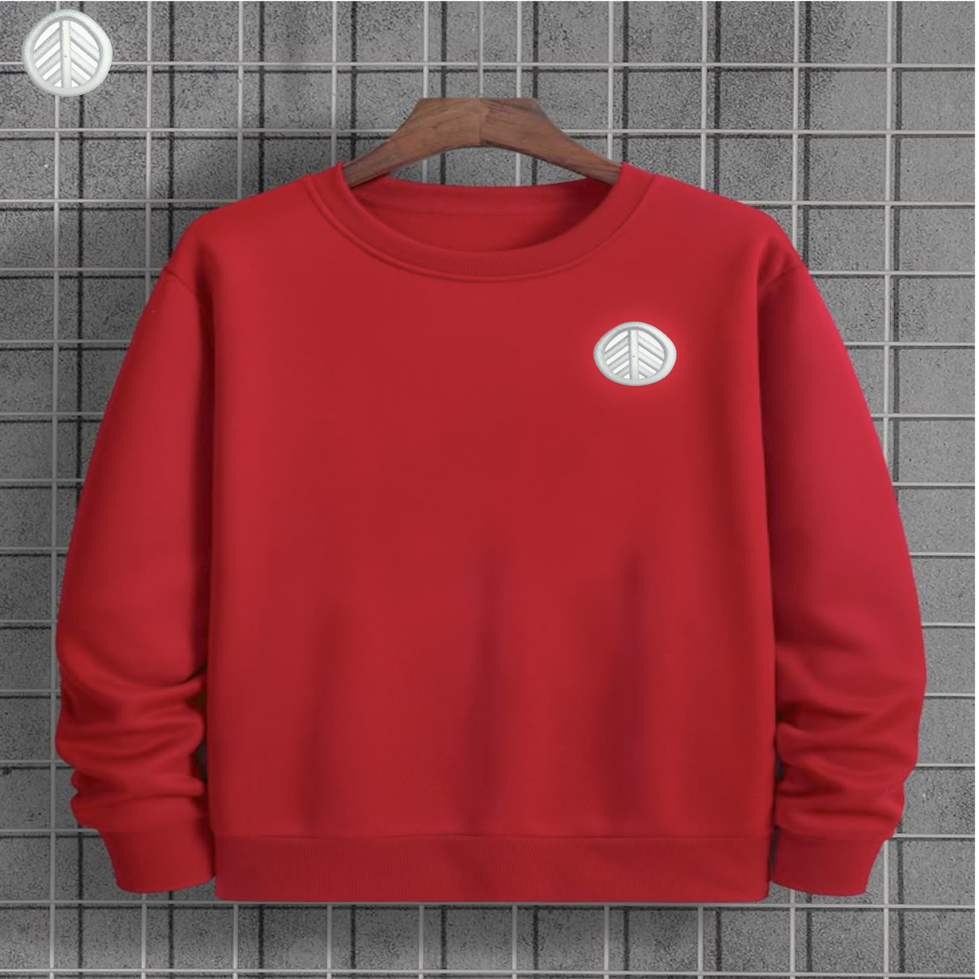 PLAIN RED MEN REGULAR FIT CASUAL SWEATSHIRT – TRIPR