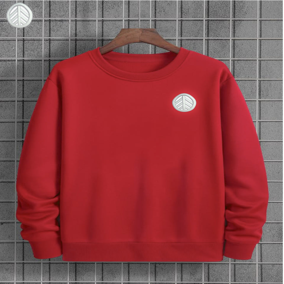 PLAIN RED MEN REGULAR FIT CASUAL SWEATSHIRT – TRIPR