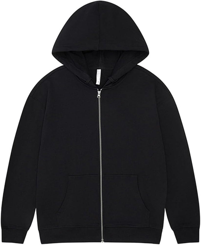 BLACK ZIPPER HOODIE FOR MAN !