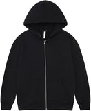 BLACK ZIPPER HOODIE FOR MAN !