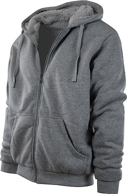 GRAY ZIPPER HOODIE