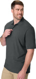 BLACK COLOR COTTON FLEECE POLO SHIRT FOR MALE