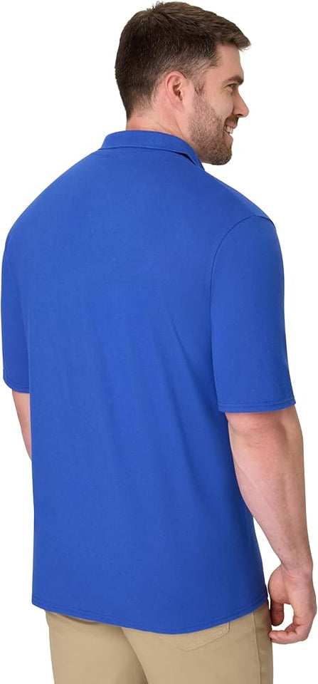 BLUE COTTON FLEECE POLO SHIRT  FOR | MALE |