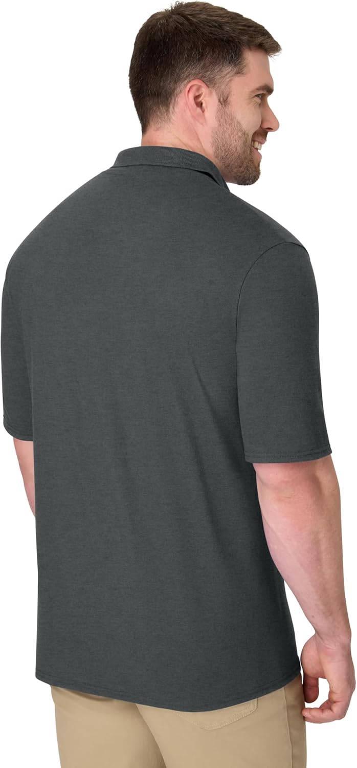 BLACK COLOR COTTON FLEECE POLO SHIRT FOR MALE