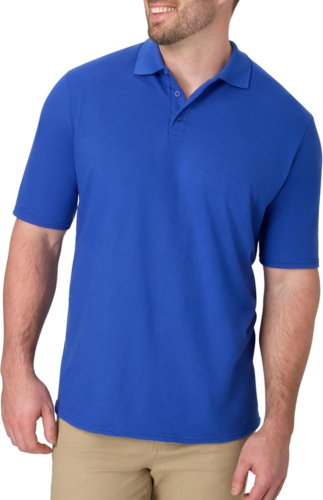 BLUE COTTON FLEECE POLO SHIRT  FOR | MALE |
