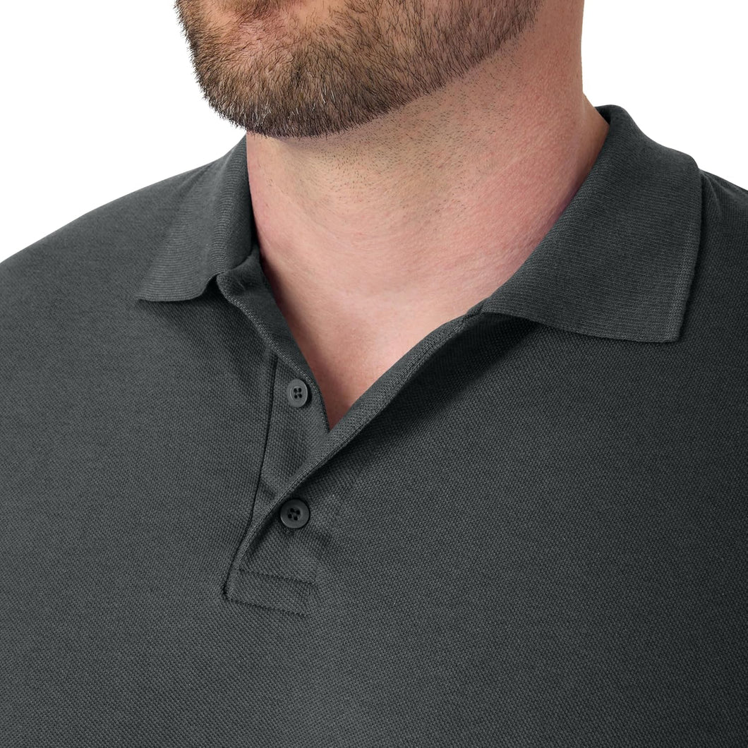 BLACK COLOR COTTON FLEECE POLO SHIRT FOR MALE