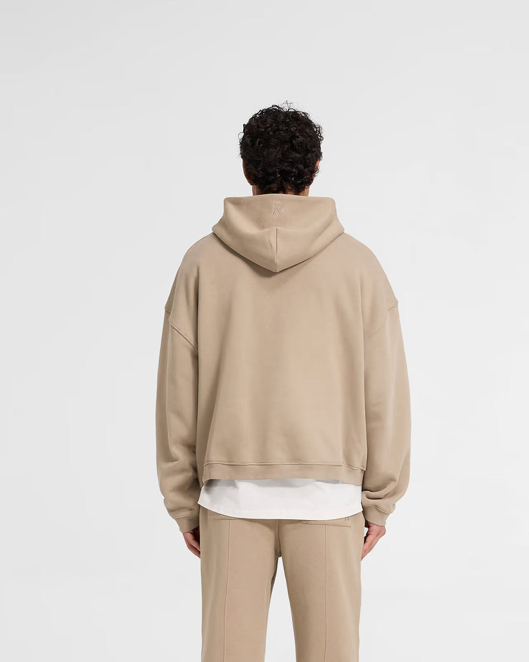 Men's Fleece Zipper Hoodie (Ivory)