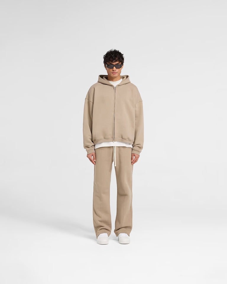 Men's Fleece Zipper Hoodie (Ivory)