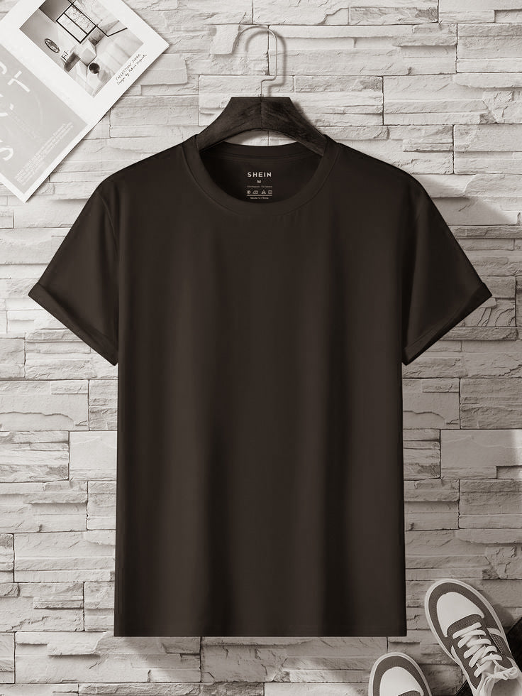 T-SHIRT FOR MEN  BROWN