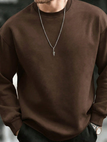 PLAIN BROWN SWEATSHIRT