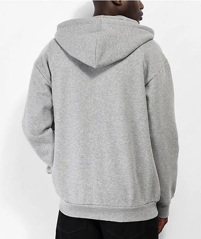GRAY ZIPPER HOODIE