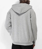 GRAY ZIPPER HOODIE
