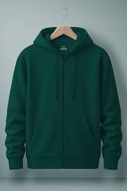 GREEN ZIPPER HOODI FOR MAN