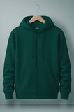 GREEN ZIPPER HOODI FOR MAN